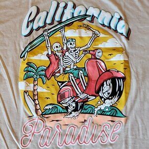 California Paradise Men's Size Large T-Shirt Malibu Beach Vibes Baily Apparel